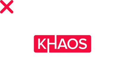 incorrect image khaos control brand guidelines