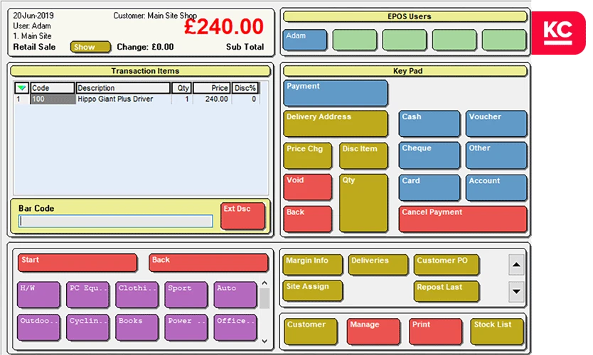 A screenshot of the epos screen in Khaos Control