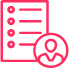 Icon showing a sheet of paper with a person's face in front of it