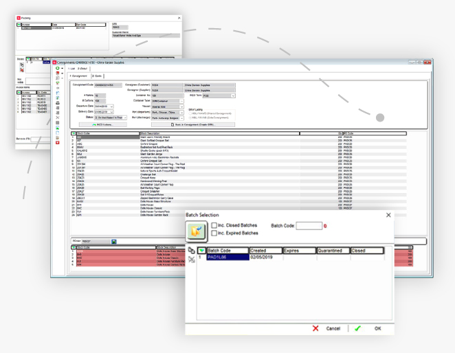 Batch selection screen on Khaos Control. 