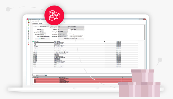 Khaos Control warehouse management screen. 