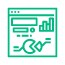 Icon of a screen showing various charts