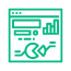 Icon of a screen showing various charts