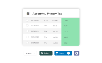 System element showing tax on specific items