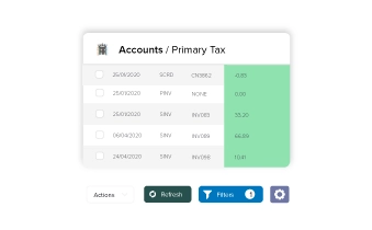 System element showing tax on specific items