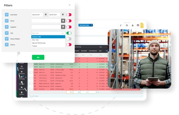 software to filter warehouse sites