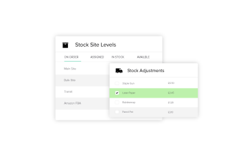 A cropped screenshot showing the back order adjustment options