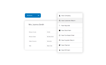 system screenshot processing a return