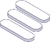 An isometric image of stairs going down from right to left