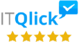 IT Qlick logo showing a five star rating