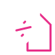 An icon of a white sales tag with a pink sales tag behind it and a percentage symbol on it